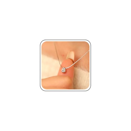 Inateannal Teardrop Kristall Anhänger Halskette Silber Kristall Halskette Hochzeit Cz Solitär Kette Halskette Strass Wassertropfen Braut Halskette Schmuck Für Frauen von Inateannal