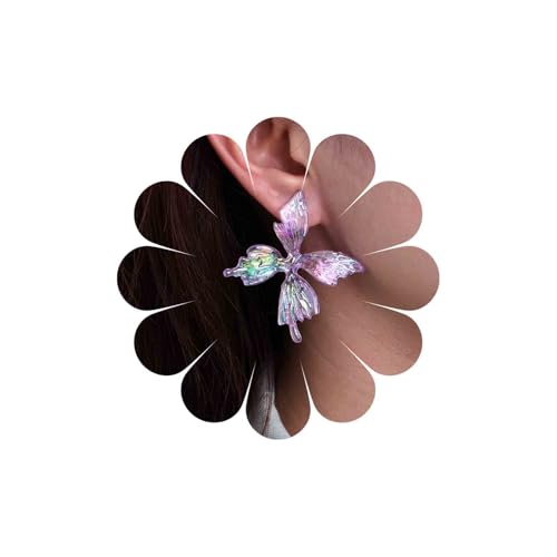 Inateannal Übertrieben Große Schmetterling Ohrringe Acryl Schmetterling Baumeln Ohrringe Lila Harz Schmetterling Ohrstecker Anweisung Großen Schmetterling Tropfen Ohrringe Bunten Schmetterling von Inateannal