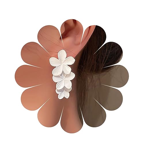 Inateannal Vintage Acryl Blume Tropfen Ohrringe Lange Harz Blume Ohrringe Weiße Blume Baumeln Ohrringe Matte Blume Ohrstecker Schmuck Für Frauen Und Mädchen von Inateannal