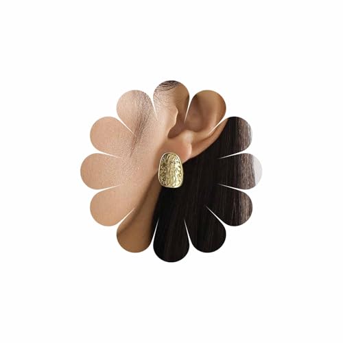 Inateannal Vintage Gehämmert Unregelmäßige Ohrringe Gold Unregelmäßige Ohrstecker Aussage Texturierte Ohrring Gehämmert Klobige Geometrie Ohrring Schmuck Für Frauen von Inateannal