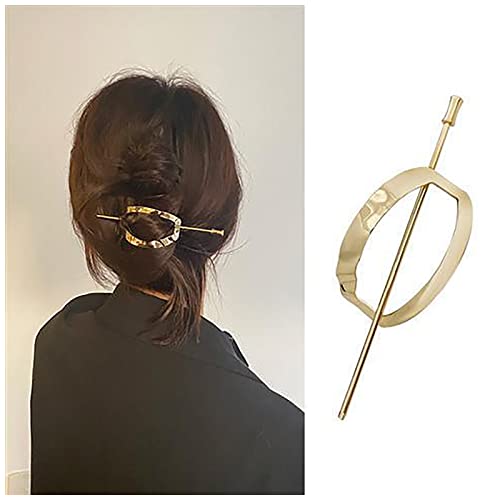 Inateannal Vintage Geometrisch Haarspange Gold Oval Haarspange Metall Haarspange Vintage Kreis Haarspange Barrette Zubehör Für Frauen Und Mädchen von Inateannal