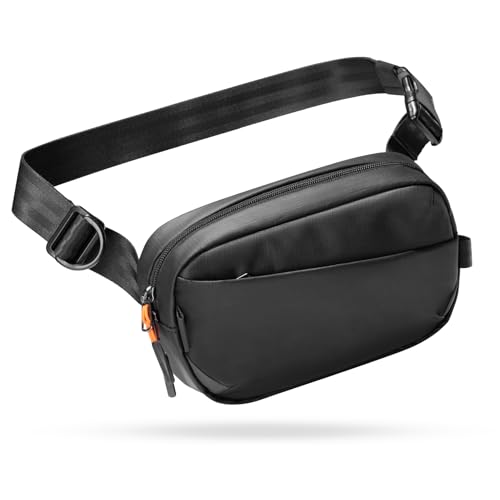 Inateck Sling Bag X-Mini, 1,5 Liter Bauchtasche Gürteltasche Damen Herren mit RFID Schutz Brusttasche für Reise, Sport, Wandern, Schwarz Inateck Sling Bag X-Mini, 1,5 Liter Bauchtasche Gürteltasche Damen Herren mit RFID Schutz Brusttasche für Reise, Sport, Wandern, Schwarz von Inateck