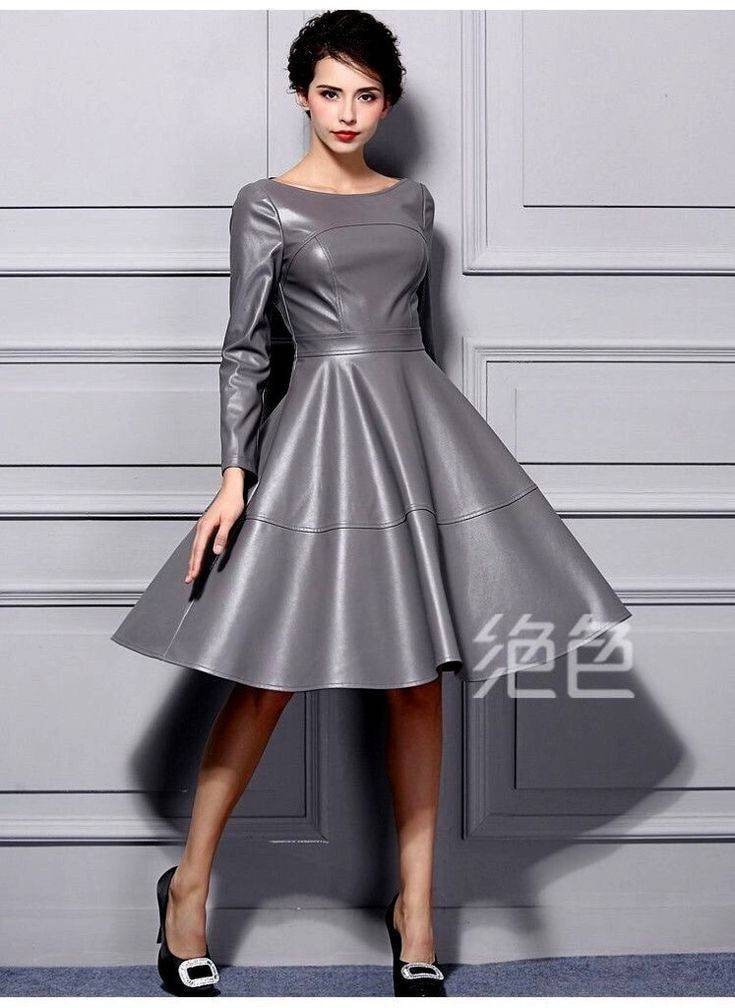 Lederkleid Damen, Handgemachtes Echtlederkleid, Individuelles Kleid, 100 % Echtes Lammlederkleid, Plus Size Maßanfertigung von Inayatcollections