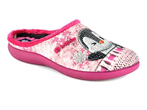 Inblu Damen Katze Plüsch Hausschuh, Rosa, 39 EU von inblu