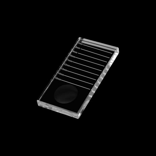 INCAUCA 2-in-1 Wimpernschalen für Wimpernverlängerungen, 10 x 5 x 1 cm, Kristallglas-Lash-Fliese, Wimpernablage Kleberhalter, falsche Wimpernpalettenstreifen-Organizer (1 Stück) von Incauca