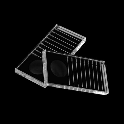 INCAUCA 2-in-1 Wimpernschalen für Wimpernverlängerungen, 10 x 5 x 1 cm, Kristallglas-Lash-Fliese, Wimpernablage Kleberhalter, falsche Wimpernpalettenstreifen-Organizer (2 Stück) von Incauca