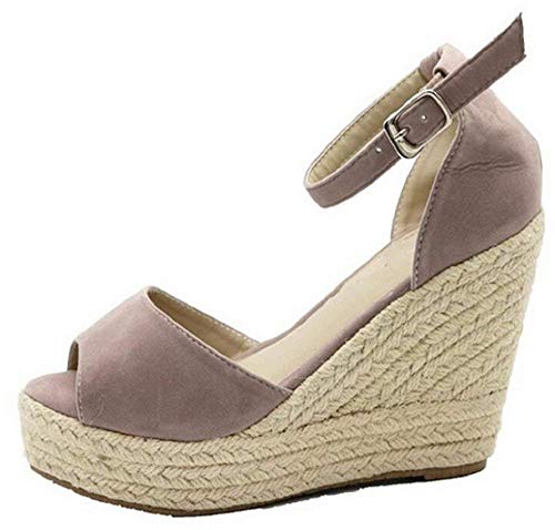 Inception Pro Infinite - High Heels Schuhe Frau - Sandalen - sexy - elegant - Erwachsene - bequem - Mädchen - beige Farbe - Seilkeil - Geburtstagsgeschenkidee - Größe 42 von Inception Pro Infinite