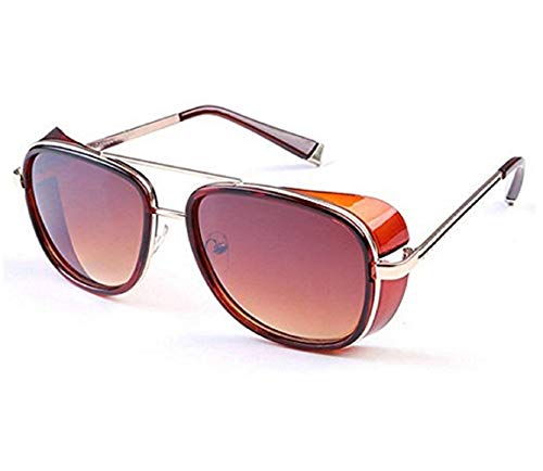 Inception Pro Infinite - Iron Man - Sonnenbrille - Steampunk - Retro - Mann - Tony Stark - Unisex - goldener Rahmen - braune Linse - Weihnachts - und Geburtstagsgeschenkidee Inception Pro Infinite - Iron Man - Sonnenbrille - Steampunk - Retro - Mann - Tony Stark - Unisex - goldener Rahmen - braune Linse - Weihnachts - und Geburtstagsgeschenkidee von Inception Pro Infinite