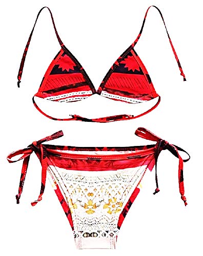Inception Pro Infinite - Vaiana Mädchen Badeanzug - Mädchen - Moana - Zweiteiler - Bikini - Ozeanien - Slip - Triangel - Meer - Schwimmbad - Originelle Geschenkidee - Größe 100-3/4 Jahre von Inception Pro Infinite