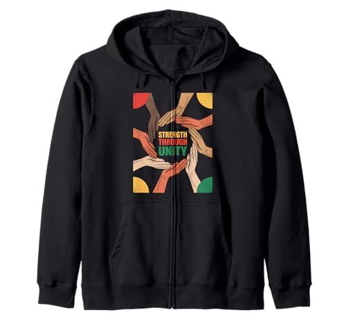 Strength Through Unity Diverse Hands Gleichheit Frauen Männer Kapuzenjacke Strength Through Unity Diverse Hands Gleichheit Frauen Männer Kapuzenjacke von Inclusion Pride Peace Solidarity Empower Humanity