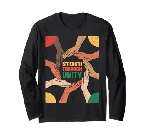 Strength Through Unity Diverse Hands Gleichheit Frauen Männer Langarmshirt Strength Through Unity Diverse Hands Gleichheit Frauen Männer Langarmshirt von Inclusion Pride Peace Solidarity Empower Humanity