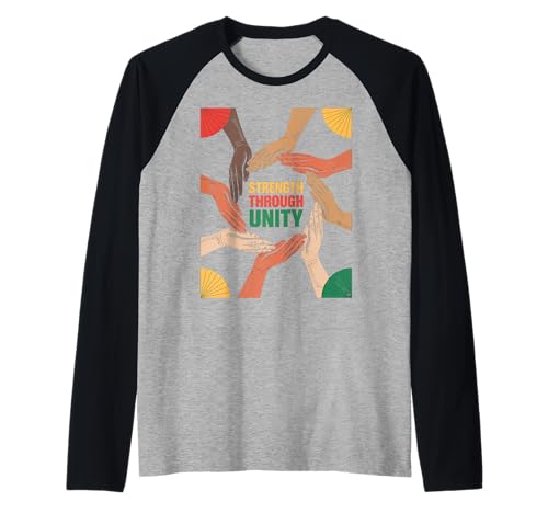 Strength Through Unity Diverse Hands Gleichheit Frauen Männer Raglan Strength Through Unity Diverse Hands Gleichheit Frauen Männer Raglan von Inclusion Pride Peace Solidarity Empower Humanity