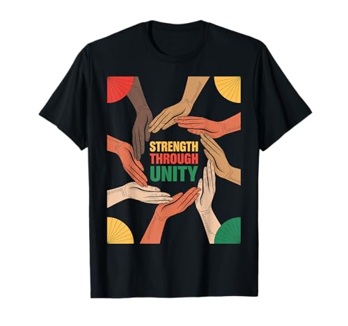 Strength Through Unity Diverse Hands Gleichheit Frauen Männer T-Shirt Strength Through Unity Diverse Hands Gleichheit Frauen Männer T-Shirt von Inclusion Pride Peace Solidarity Empower Humanity