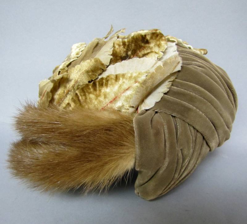 1940Er "Gibbe" Flapper Style, Samt Halbhut Oder Stirnband von IncogneetoVintage