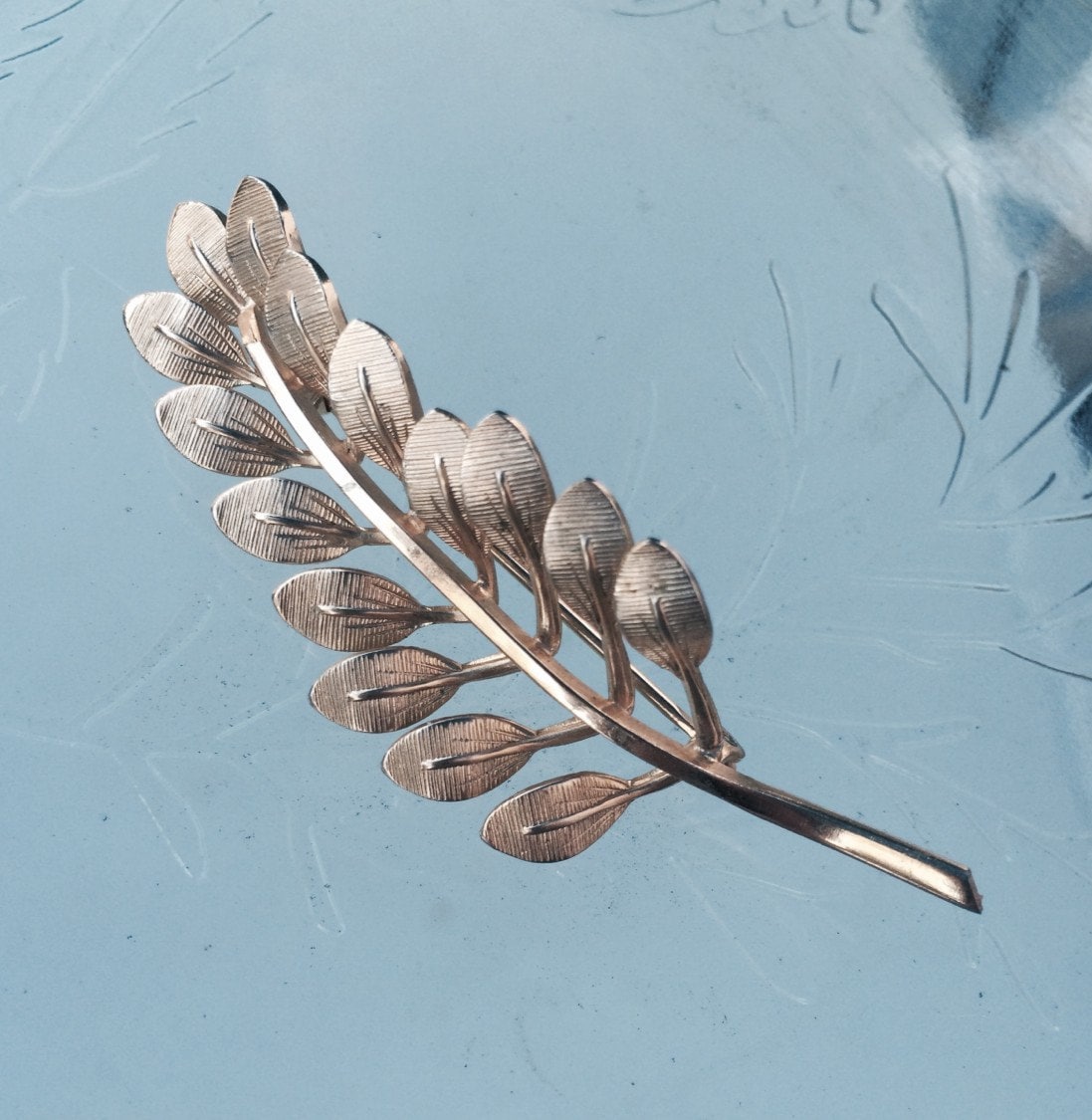 60Er Jahre Signiert "Primex" Goldton Blatt Brosche, Vintage 1960 Madmen Pin von IncogneetoVintage