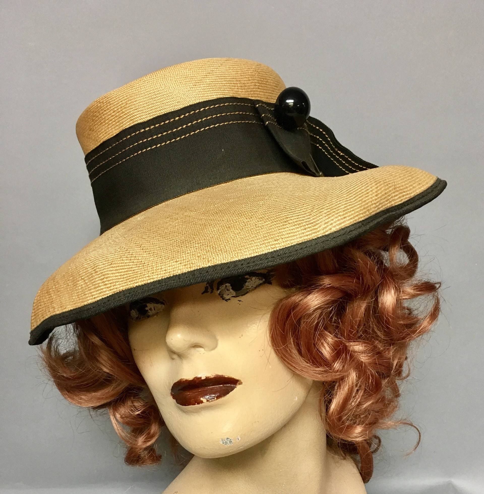 Vintage 1960Er Mr. John Classic Designer Fedora, Feiner Stroh 60Er Jahre Ladies Fedora Hut, Mit Hutnadel von IncogneetoVintage