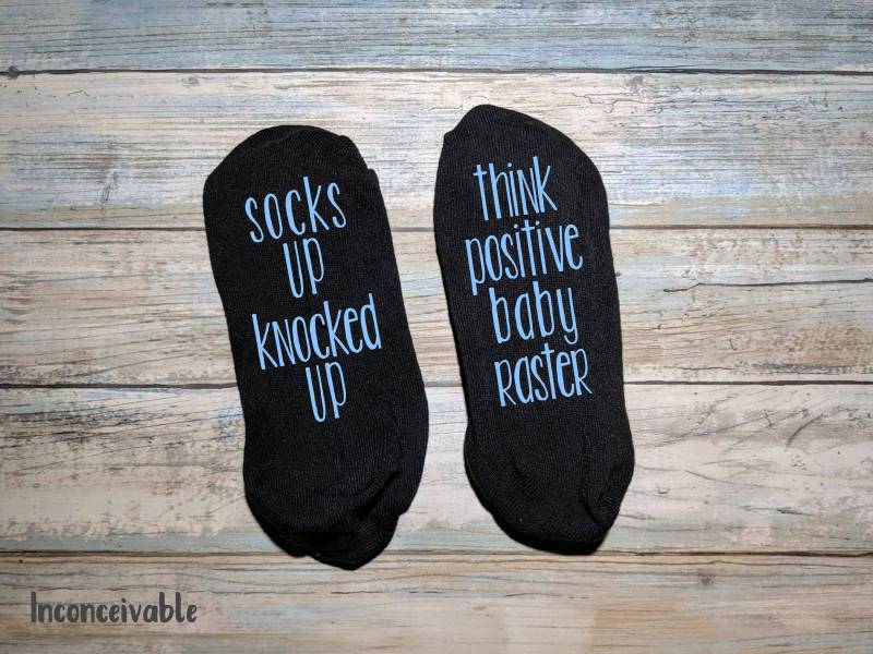 Socks Up >> Knocked Transfer Day Iui 1 in 8 in Vitro Embryotransfer Unfruchtbarkeit Geschenk Think Positive Ivf Hearts von InconceivableShop