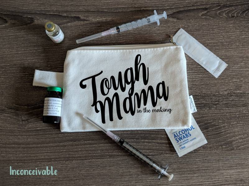 Tough Mama >> in Der Herstellung Unfruchtbarkeit 1 8 Ttc Unfruchtbarkeitsreise Schwangerschaft Ivf Iui Unterwegs Meds Bag von InconceivableShop