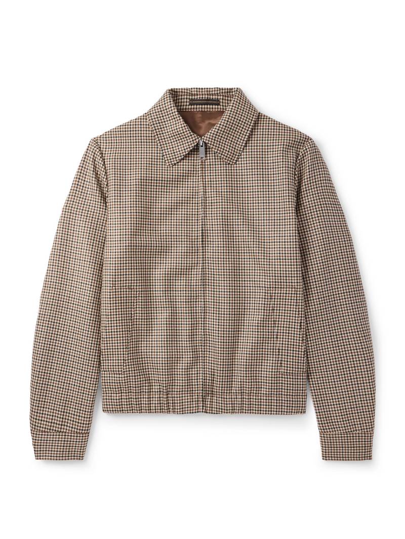 Incotex - Checked Wool Blouson Jacket - Men - Neutrals - IT 46 von Incotex
