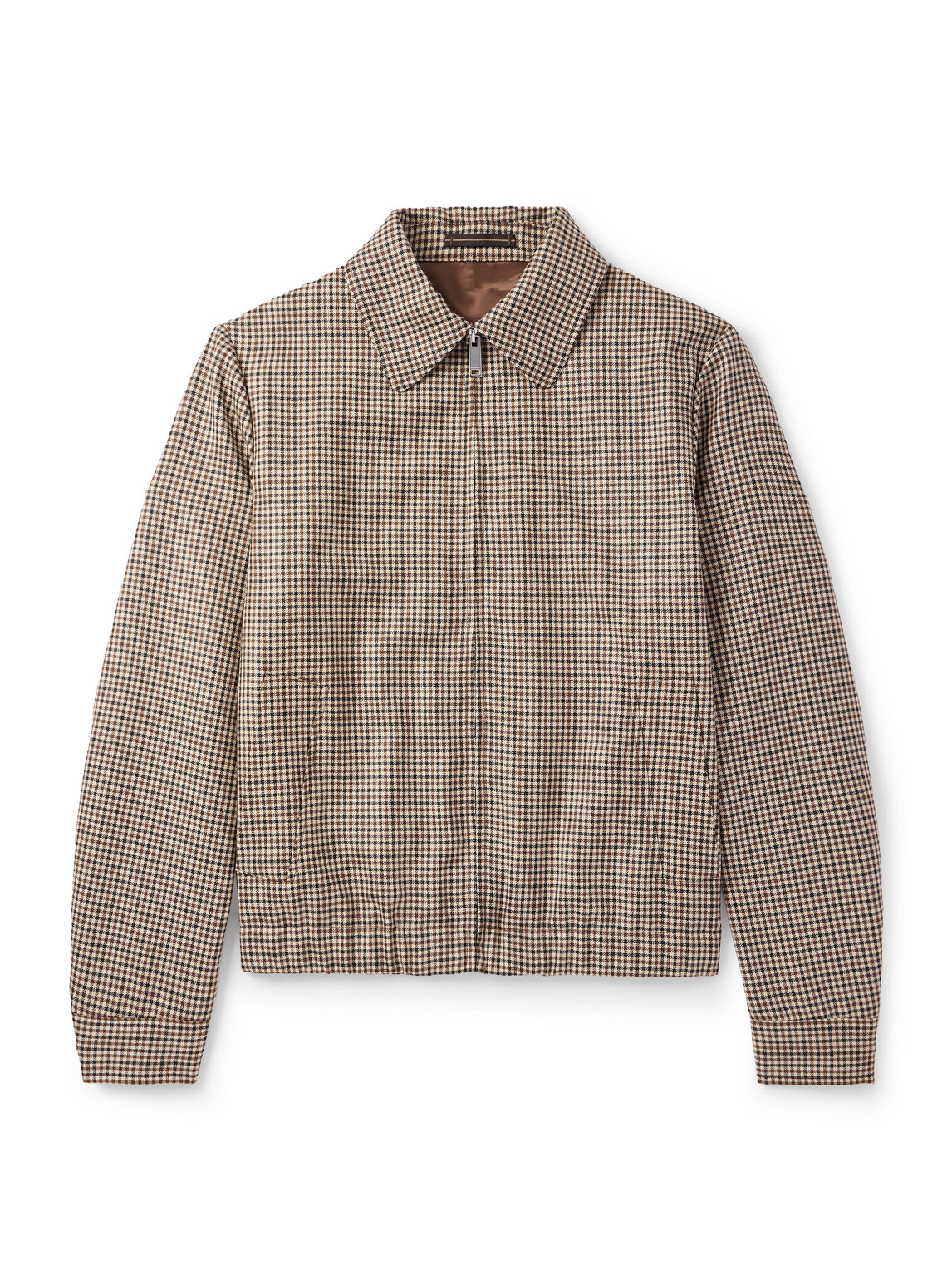 Incotex - Checked Wool Blouson Jacket - Men - Neutrals - IT 48 von Incotex