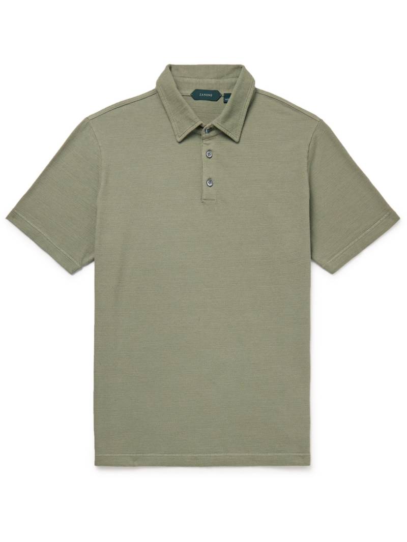 Incotex - Zanone Cotton Polo Shirt - Men - Green - IT 56 von Incotex