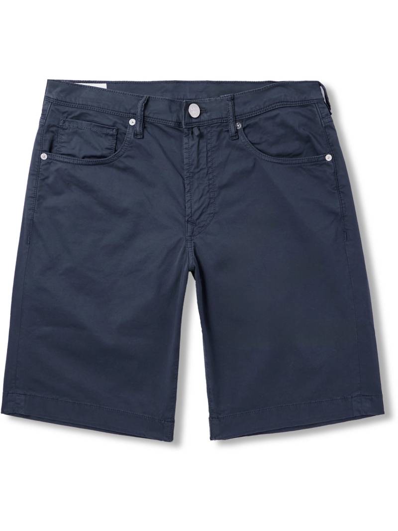 Incotex - Division Straight-Leg Cotton-Blend Shorts - Men - Blue - UK/US 36 von Incotex