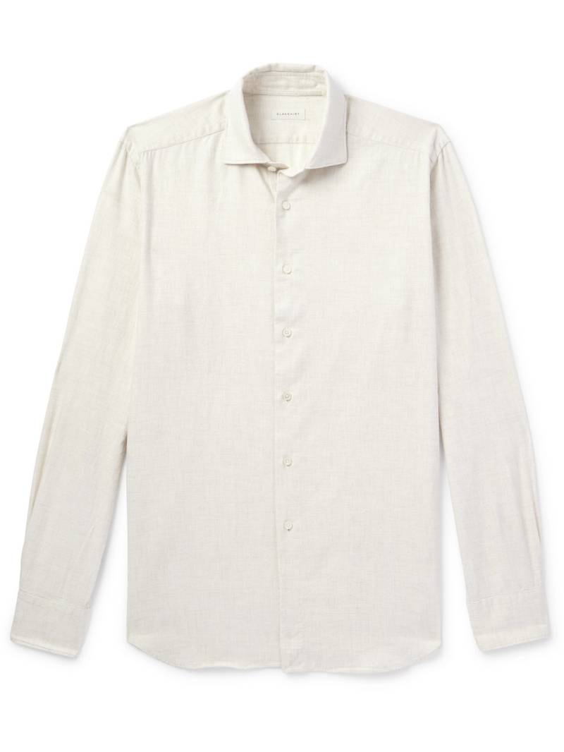 Incotex - Glanshirt Brushed-Cotton Shirt - Men - Neutrals - EU 43 von Incotex