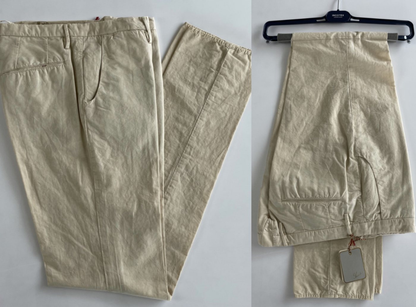 Incotex Loungehose INCOTEX ITALY VENEZIA 1951 Cotton Lino Comfort Trousers Hose Chino Pan von Incotex