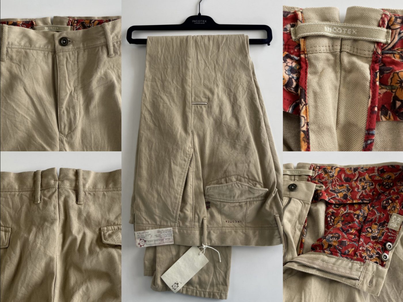 Incotex Loungehose INCOTEX Italy Iconic Slacks Cotton Slim Fit Golf Trousers Hose Chino P von Incotex