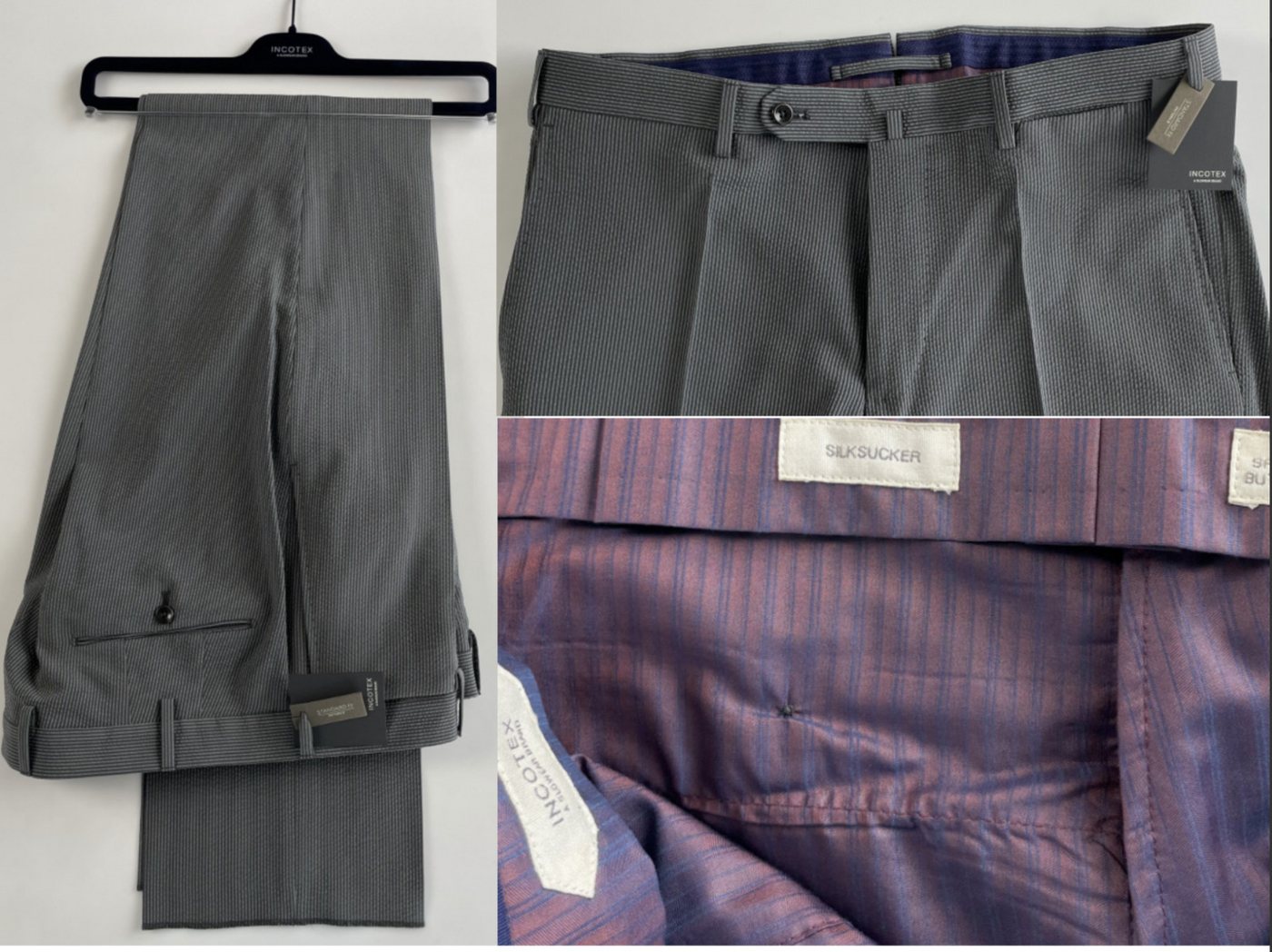 Incotex Loungehose INCOTEX Venezia Silk Wool Seide Wolle Trousers Hose Chino Dress Pants von Incotex