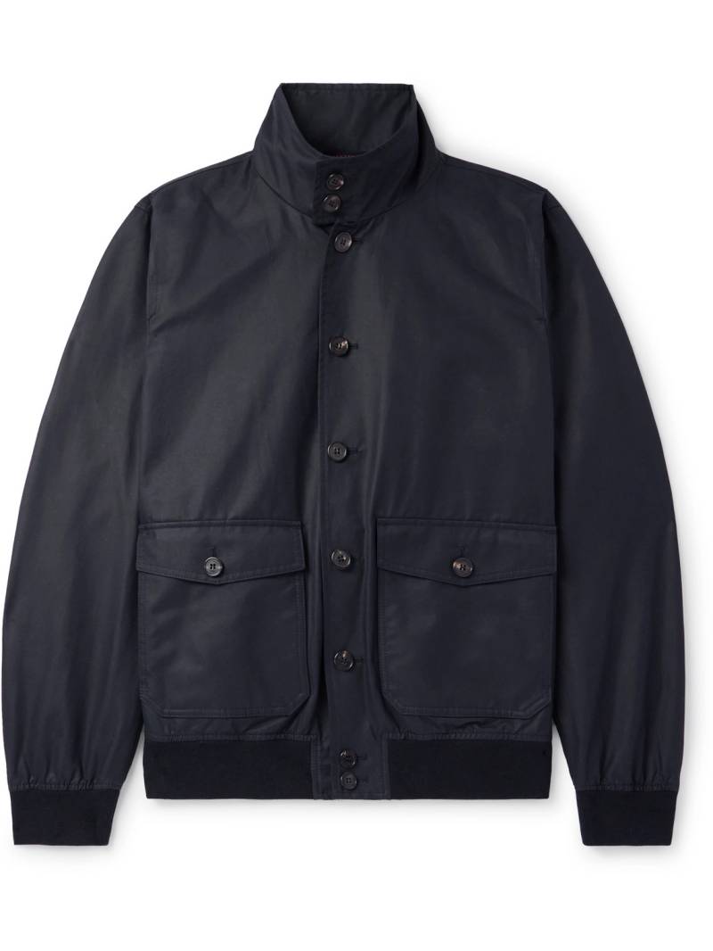 Incotex - Montedoro Cotton-Blend Shell Bomber Jacket - Men - Blue - IT 56 von Incotex