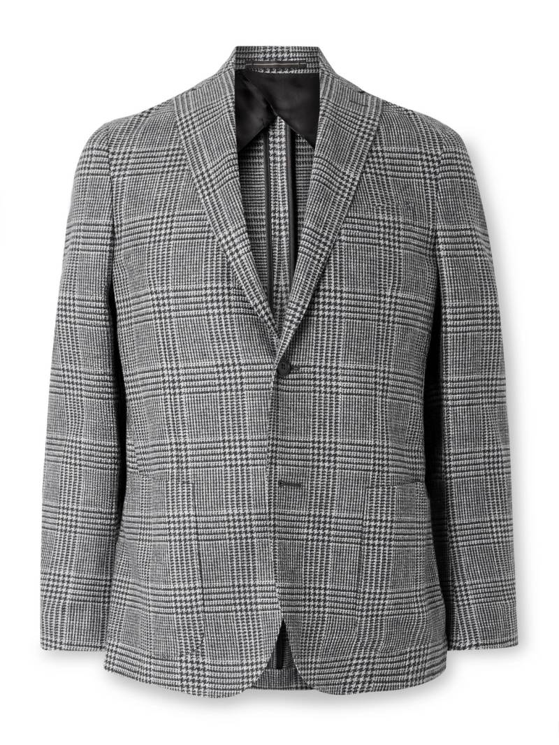 Incotex - Prince of Wales Checked Virgin Wool, Cotton and Linen-Blend Blazer - Men - Gray - IT 50 von Incotex