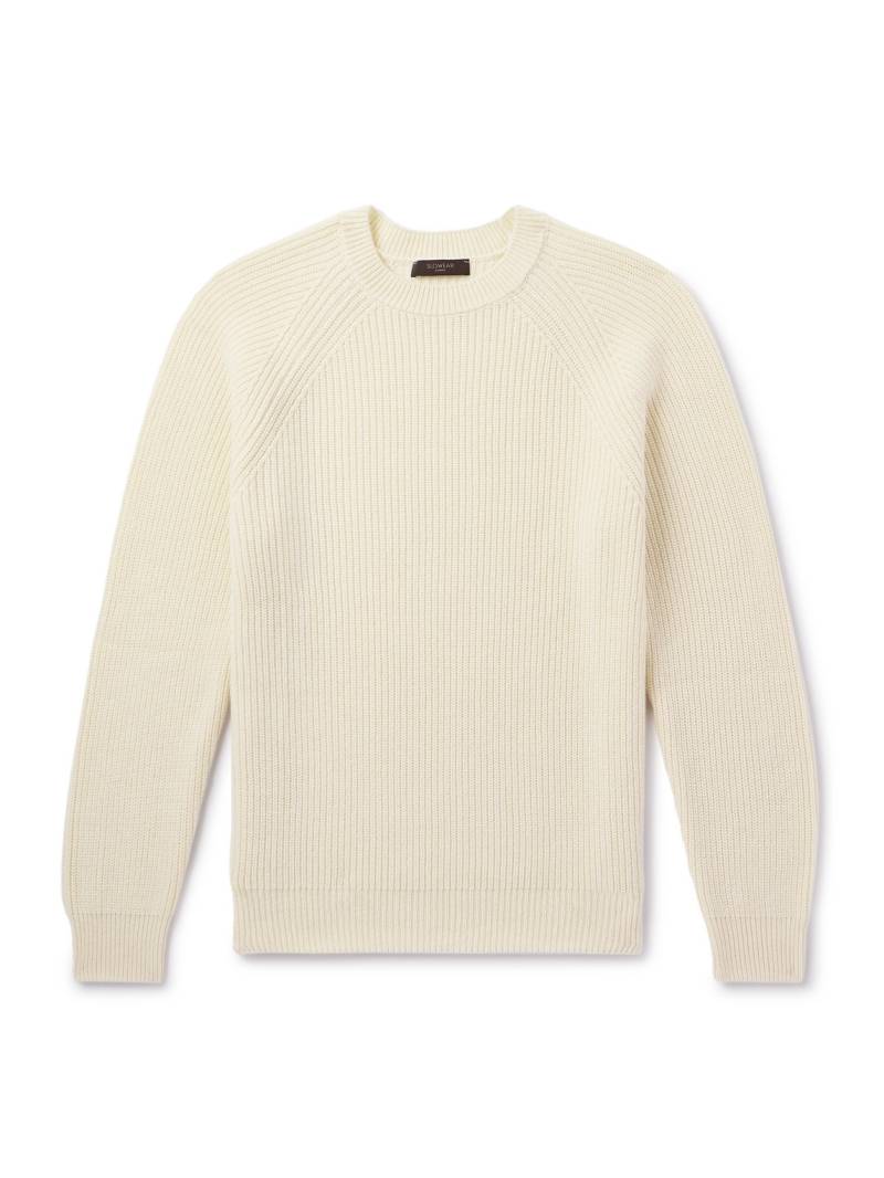 Incotex - Ribbed Cashmere Sweater - Men - White - IT 54 von Incotex