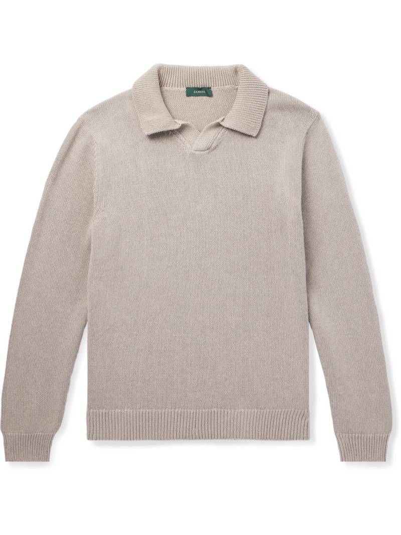 Incotex - Ribbed Cotton Polo Shirt - Men - Neutrals - IT 52 von Incotex