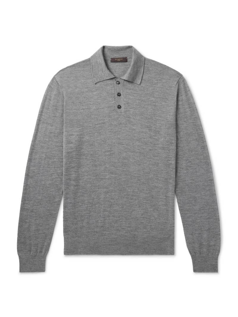 Incotex - Slim-Fit Cashmere and Silk-Blend Polo Shirt - Men - Gray - IT 48 Incotex - Slim-Fit Cashmere and Silk-Blend Polo Shirt - Men - Gray - IT 48 von Incotex