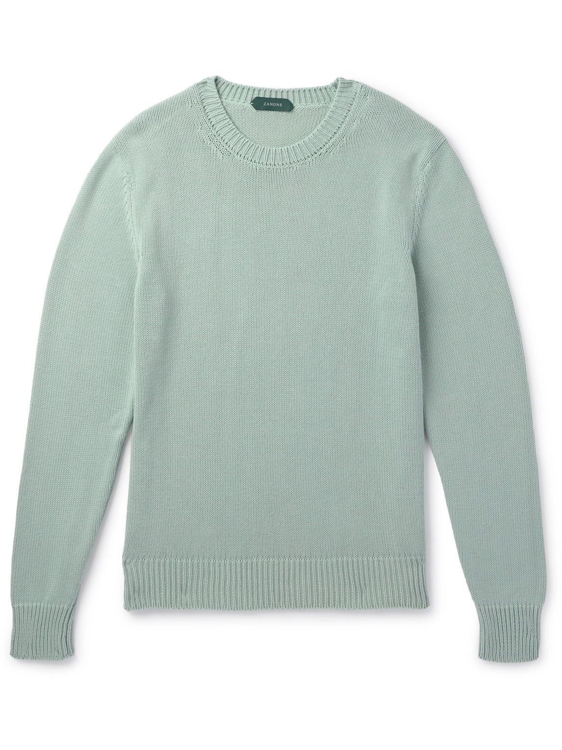 Incotex - Zanone Slim-Fit Cotton Sweater - Men - Green - IT 56 von Incotex