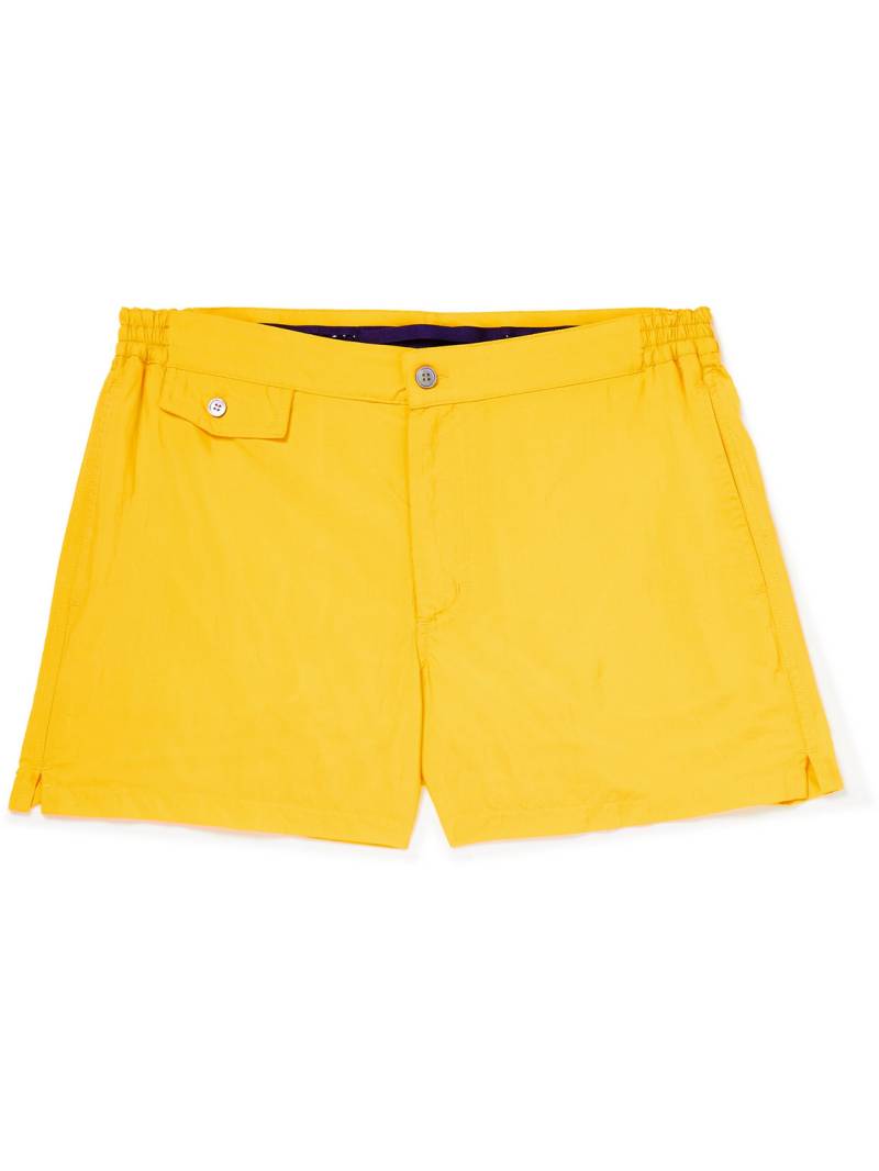 Incotex - Slim-Fit Mid-Length Swim Shorts - Men - Yellow - IT 56 von Incotex