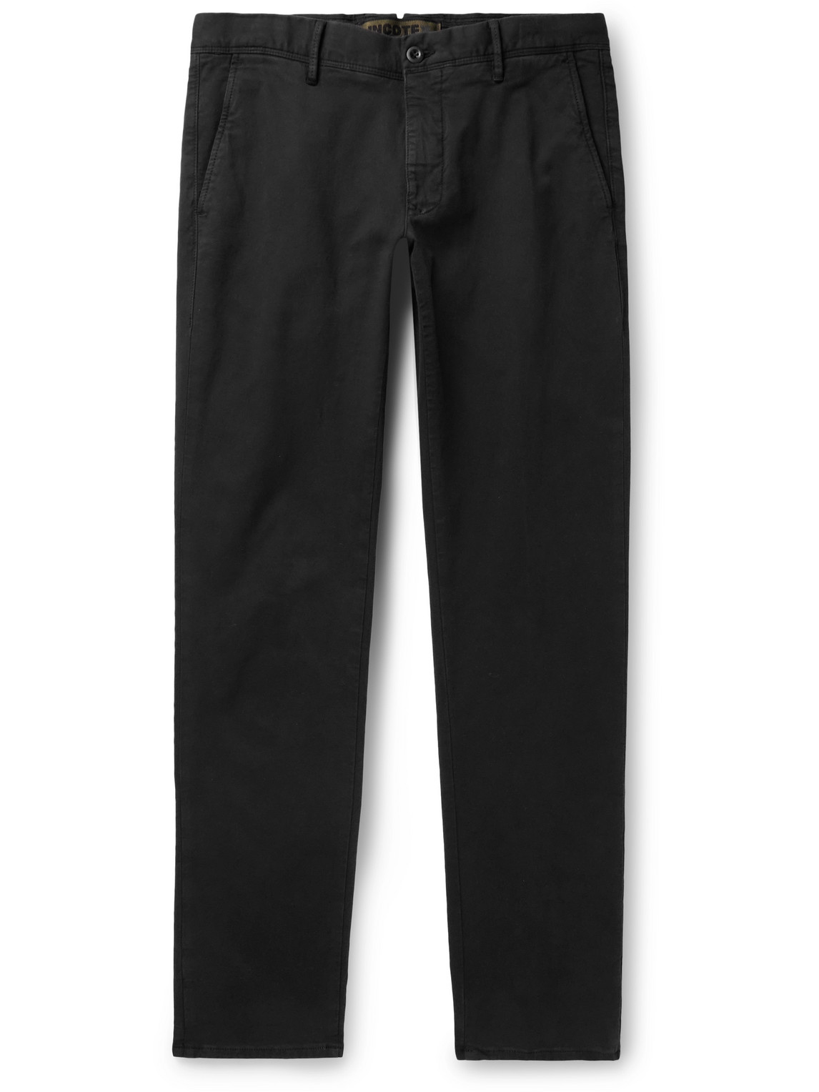 Incotex - Slim-Fit Tapered Stretch-Cotton Trousers - Men - Black - UK/US 36 von Incotex