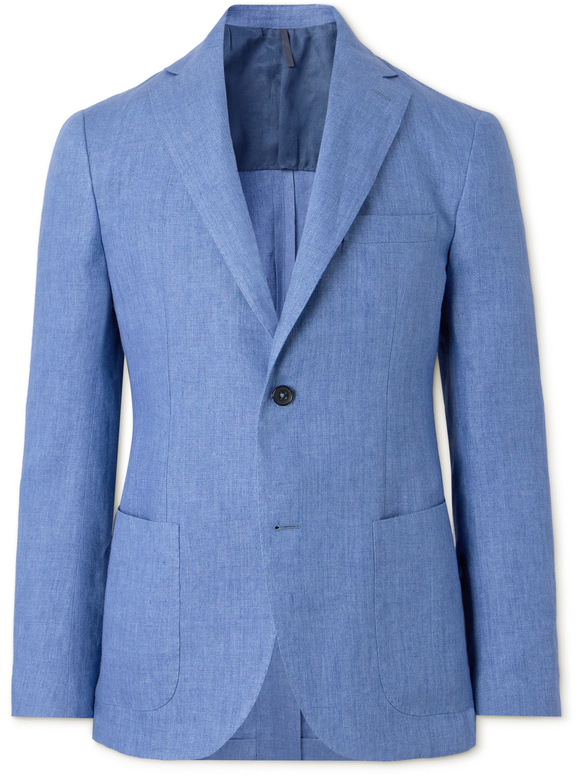 Incotex - Montedoro Slim-Fit Unstructured Linen Blazer - Men - Blue - IT 48 von Incotex