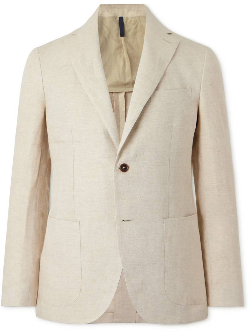 Incotex - Montedoro Slim-Fit Unstructured Linen Blazer - Men - Neutrals - IT 48 von Incotex