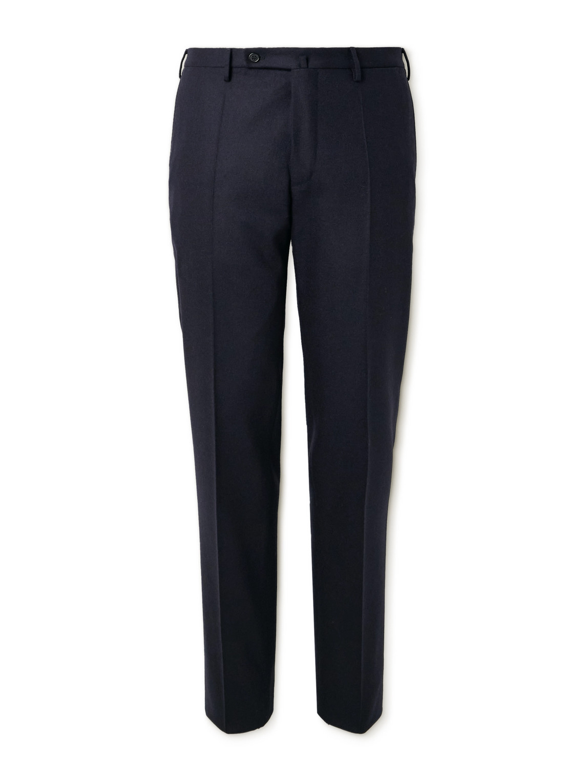Incotex - Slim-Fit Virgin Wool-Blend Flannel Trousers - Men - Blue - IT 50 von Incotex