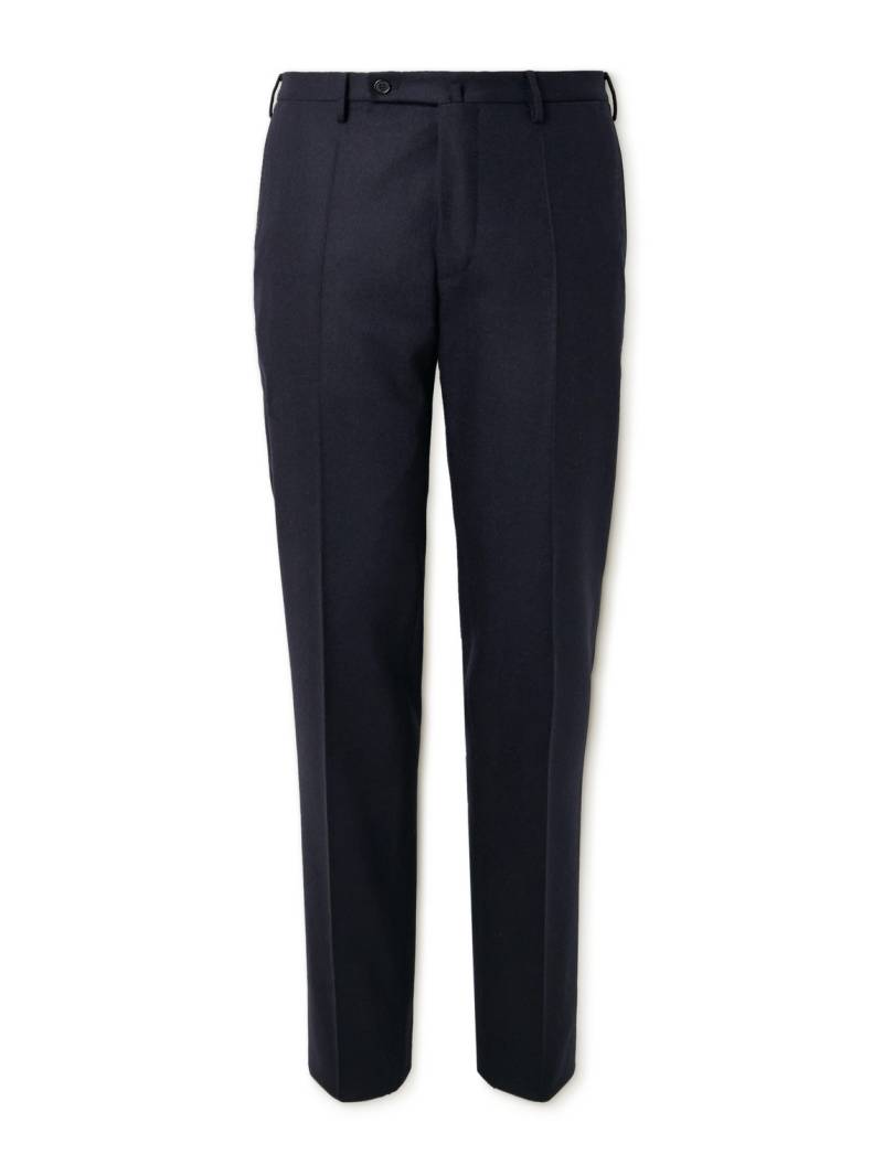 Incotex - Slim-Fit Virgin Wool-Blend Flannel Trousers - Men - Blue - IT 56 von Incotex