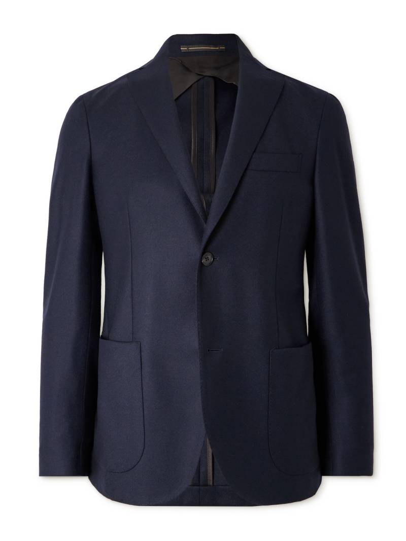 Incotex - Slim-Fit Wool-Blend Flannel Blazer - Men - Blue - IT 50 von Incotex