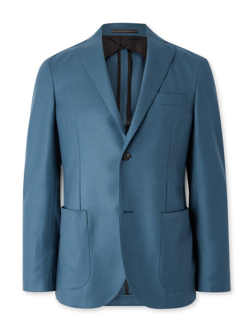 Incotex - Slim-Fit Wool-Blend Flannel Blazer - Men - Blue - IT 52 von Incotex