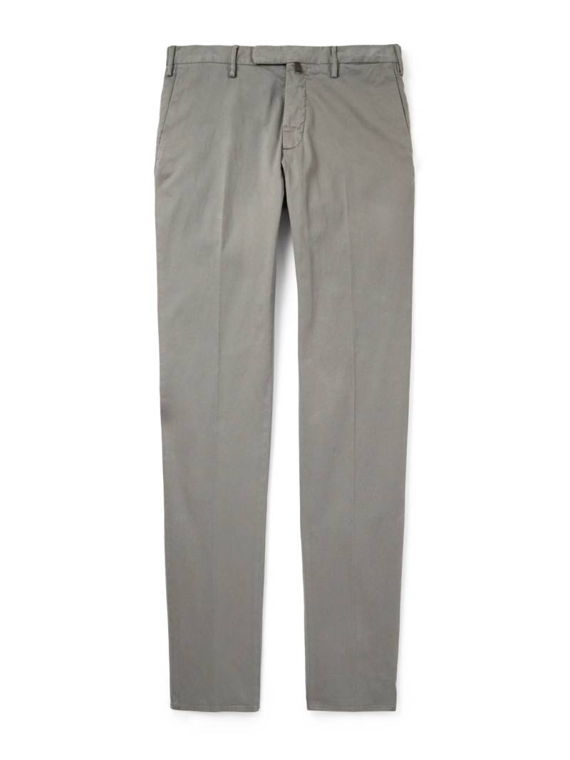 Incotex - Straight-Leg Cotton-Blend Twill Trousers - Men - Gray - IT 46 von Incotex