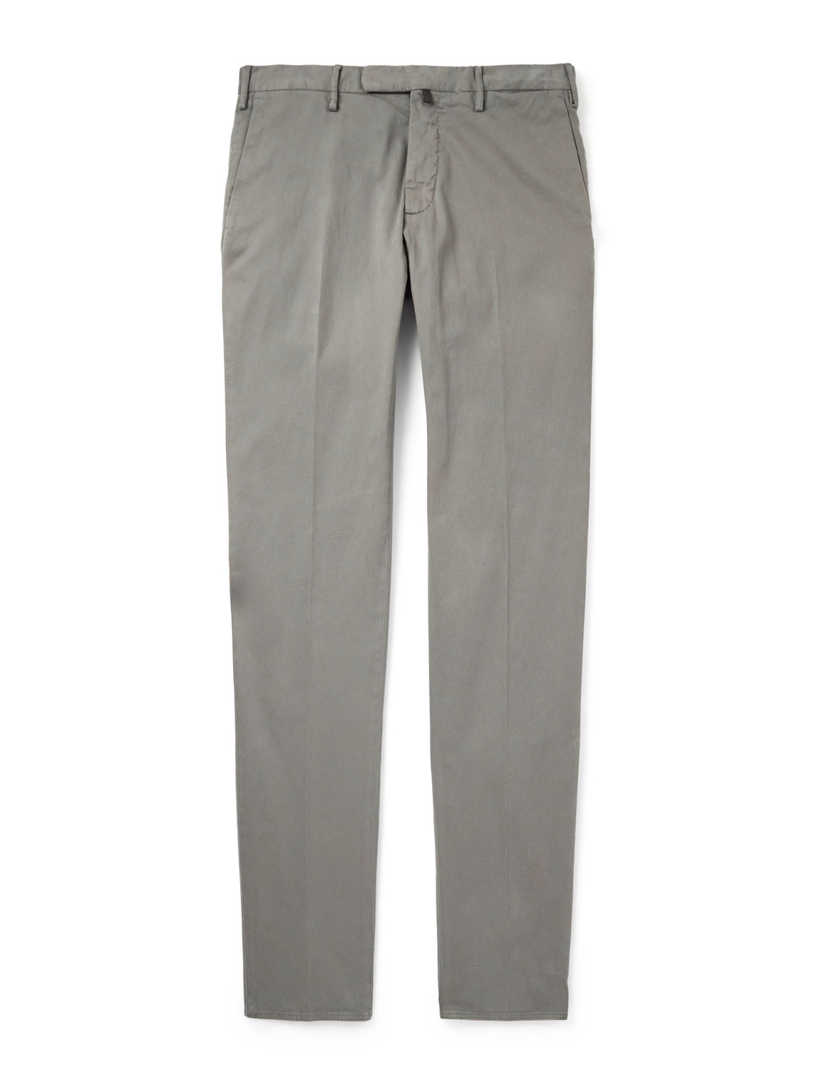Incotex - Straight-Leg Cotton-Blend Twill Trousers - Men - Gray - IT 60 von Incotex