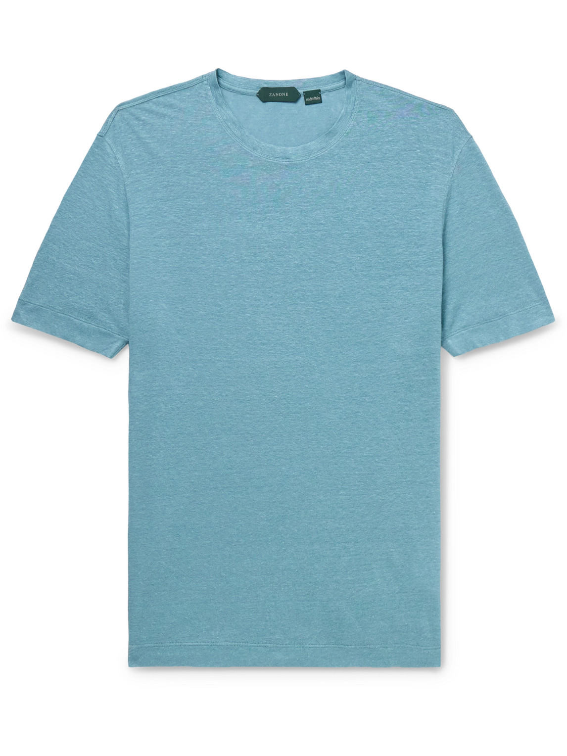 Incotex - Zanone Stretch-Linen T-Shirt - Men - Blue - IT 48 von Incotex
