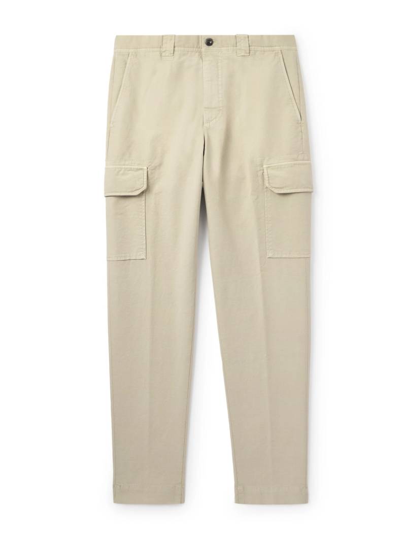 Incotex - Tapered Cotton-Blend Cargo Trousers - Men - Neutrals - UK/US 32 von Incotex