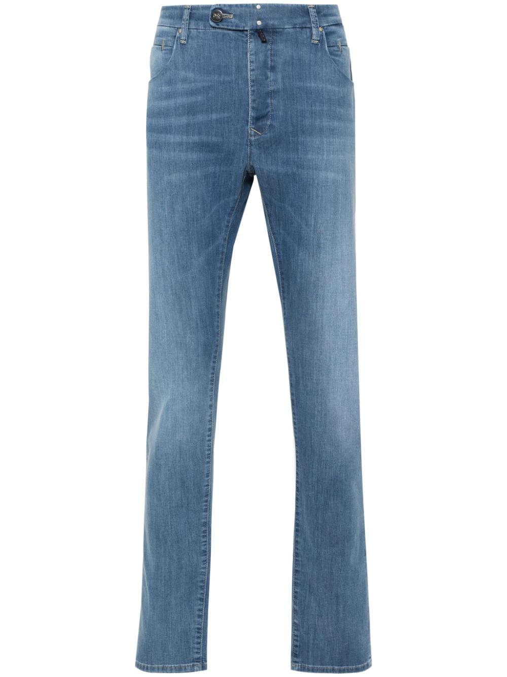 Incotex Tapered-Jeans mit Logo-Patch - Blau von Incotex