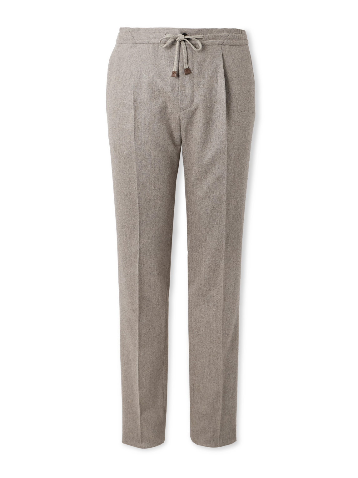 Incotex - Tapered Pleated Wool and Cashmere-Blend Trousers - Men - Neutrals - IT 52 von Incotex